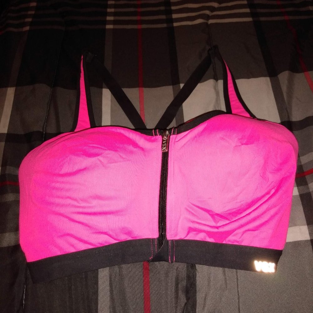 Pink sports bra